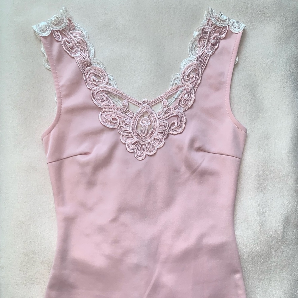 Lace Front & Back Mini Dress